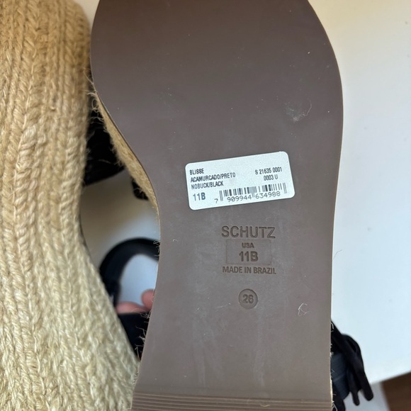 SCHUTZ Blisse Suede Wedge Sandals Espadrilles Sz 11B - Picture 10 of 10